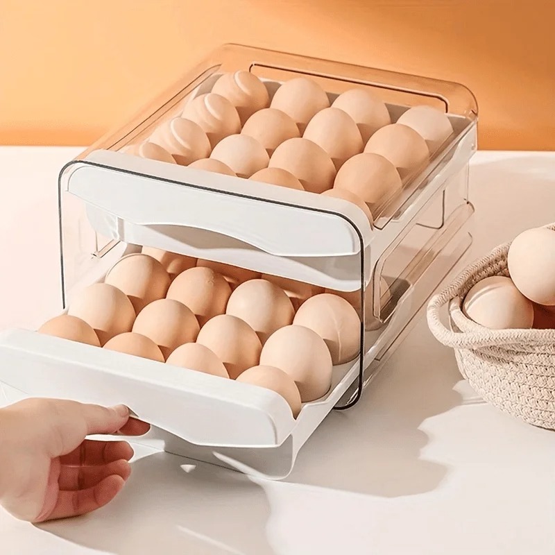 Food Storage Eggs - صندوق تخزين البيض للمطبخ، صندوق بلاستيكي