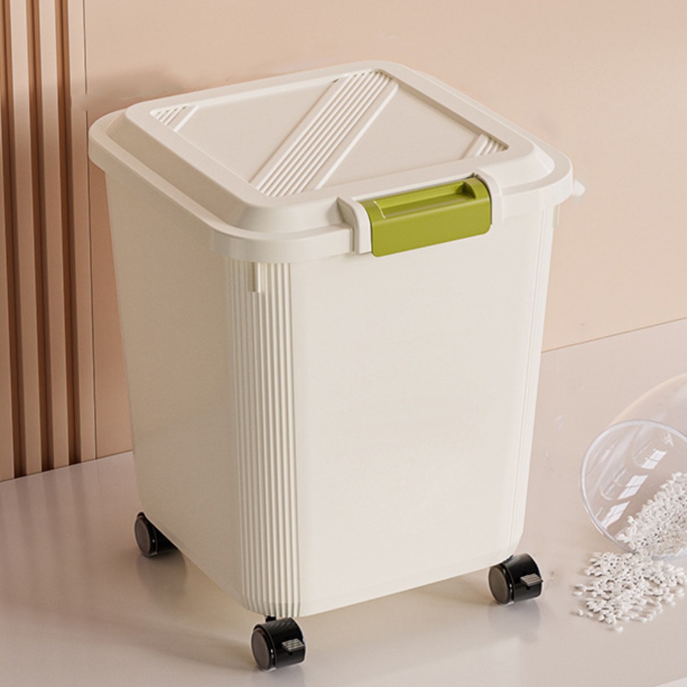 Food Storage With Wheels - صندوق تخزين الأرز المضاد للحشرات والمقاوم