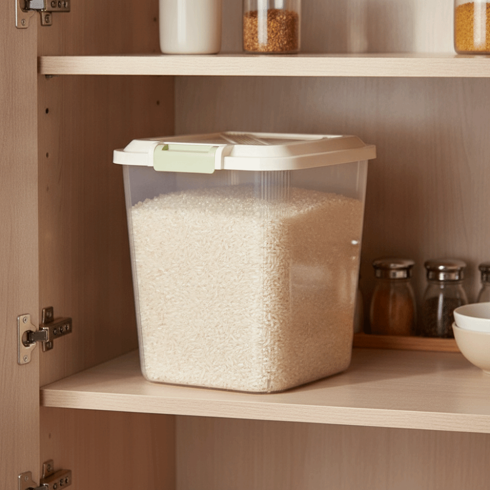 Food Storage With Wheels - صندوق تخزين الأرز المقاوم للحشرات والرطوبة