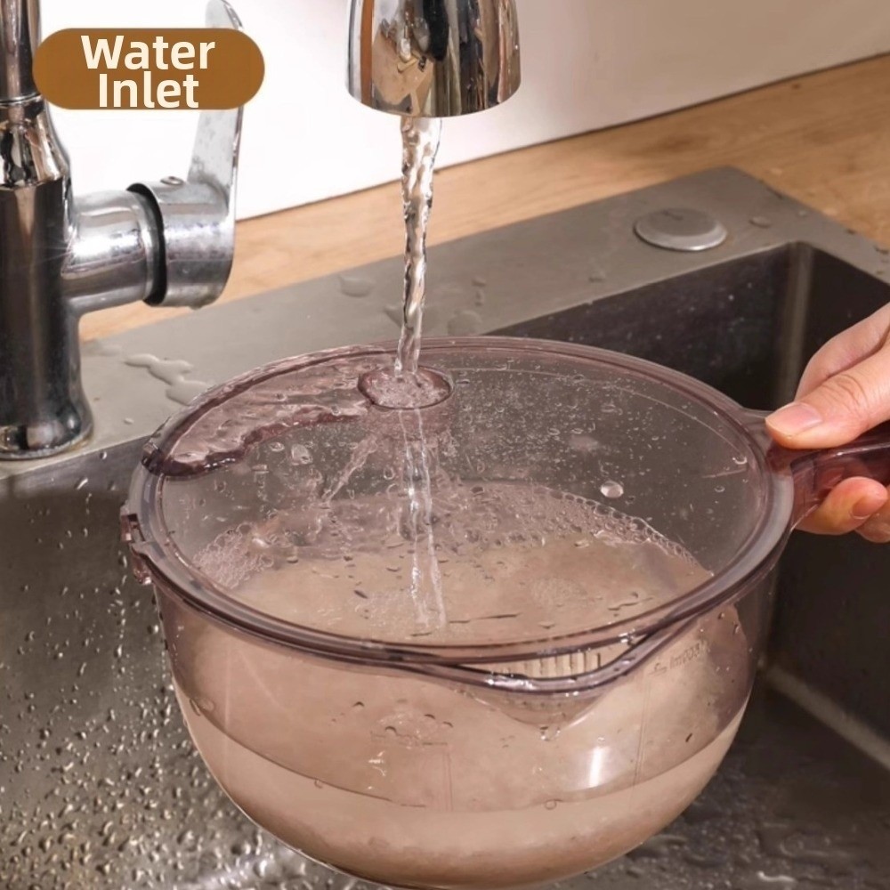 Food Storage Handling - سلة تصريف الخضروات بمقبض طويل، سعة
