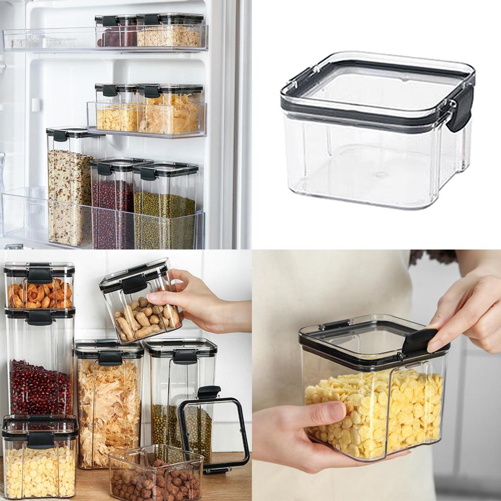 Stackable Pantry Bin - حاويات تخزين شفافة للثلاجة مع أغطية