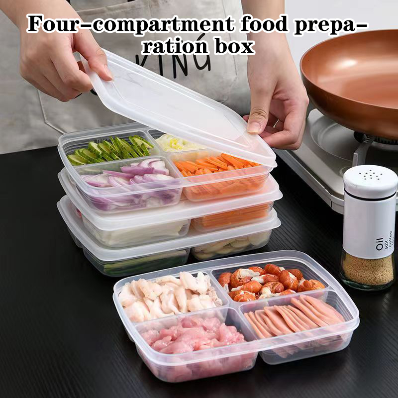 Food Storage Freezer - صندوق تخزين بلاستيكي جديد بـ 4
