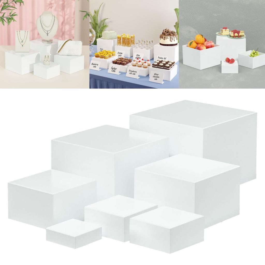 Food Storage On Table - 7 قطع الاكريليك مكعب صندوق عرض