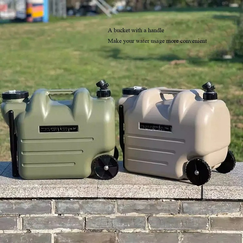 Food Storage With Wheels - دلو تخييم كبير السعة 28 لتر،