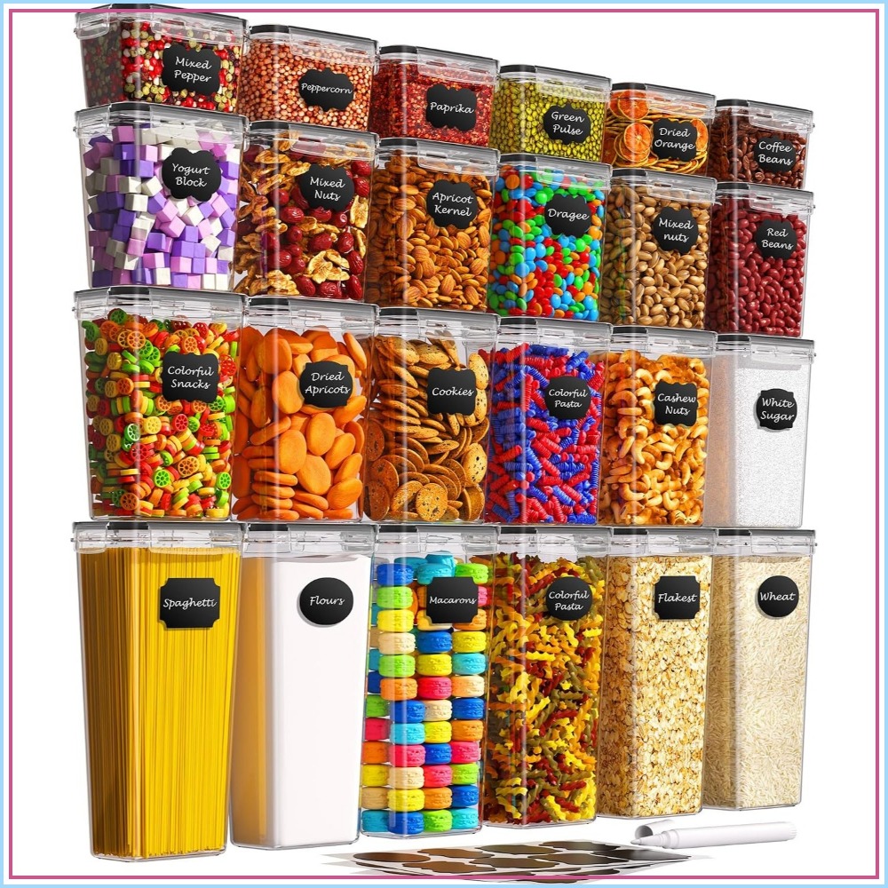 Food Storage Kitchen - 24 قطعة من حاويات تخزين الطعام