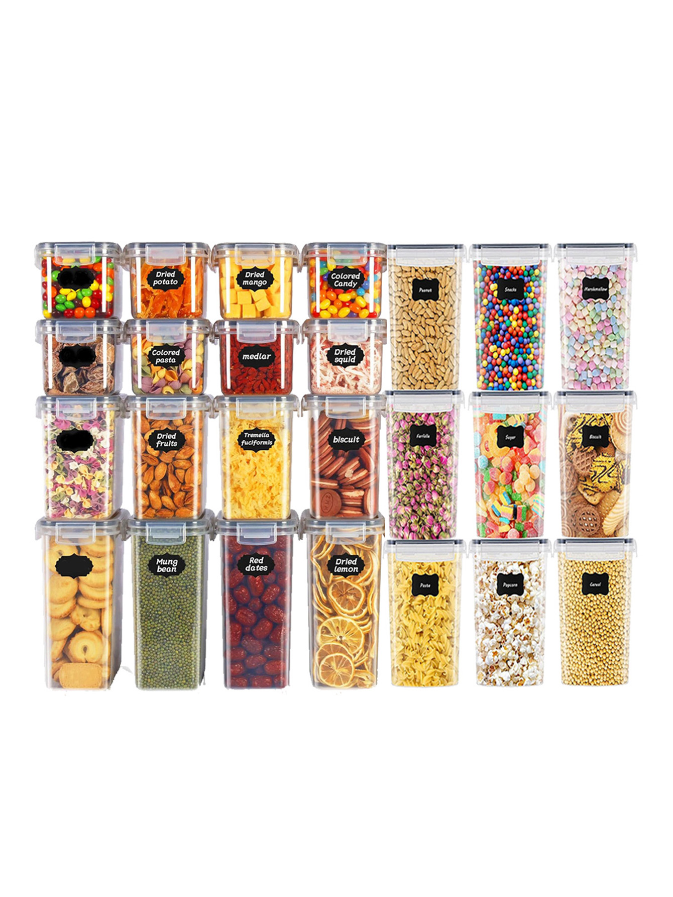 Food Storage In Pantry - 48 قطعة، حاويات تخزين طعام محكمة