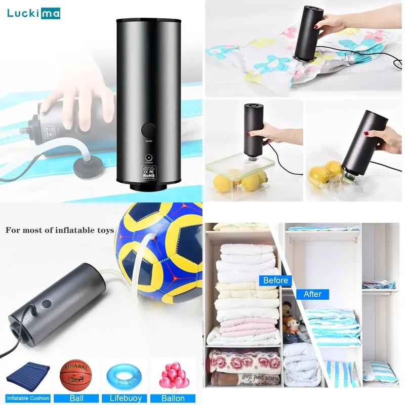 Food Storage Vacuum Sealer Machine - جهاز شفط الهواء المحمول 2 في
