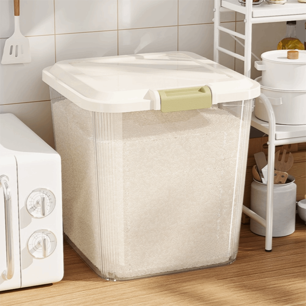 صندوق تخزين الأرز المقاوم للحش - مراجعة Food Storage With Wheels وسعره