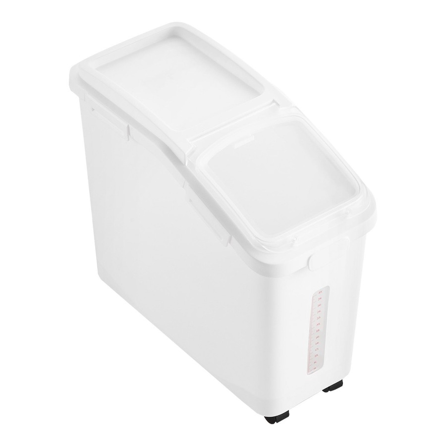 حاوية تخزين أرز كبيرة سعة 11.4 - مراجعة Food Storage With Wheels وسعره