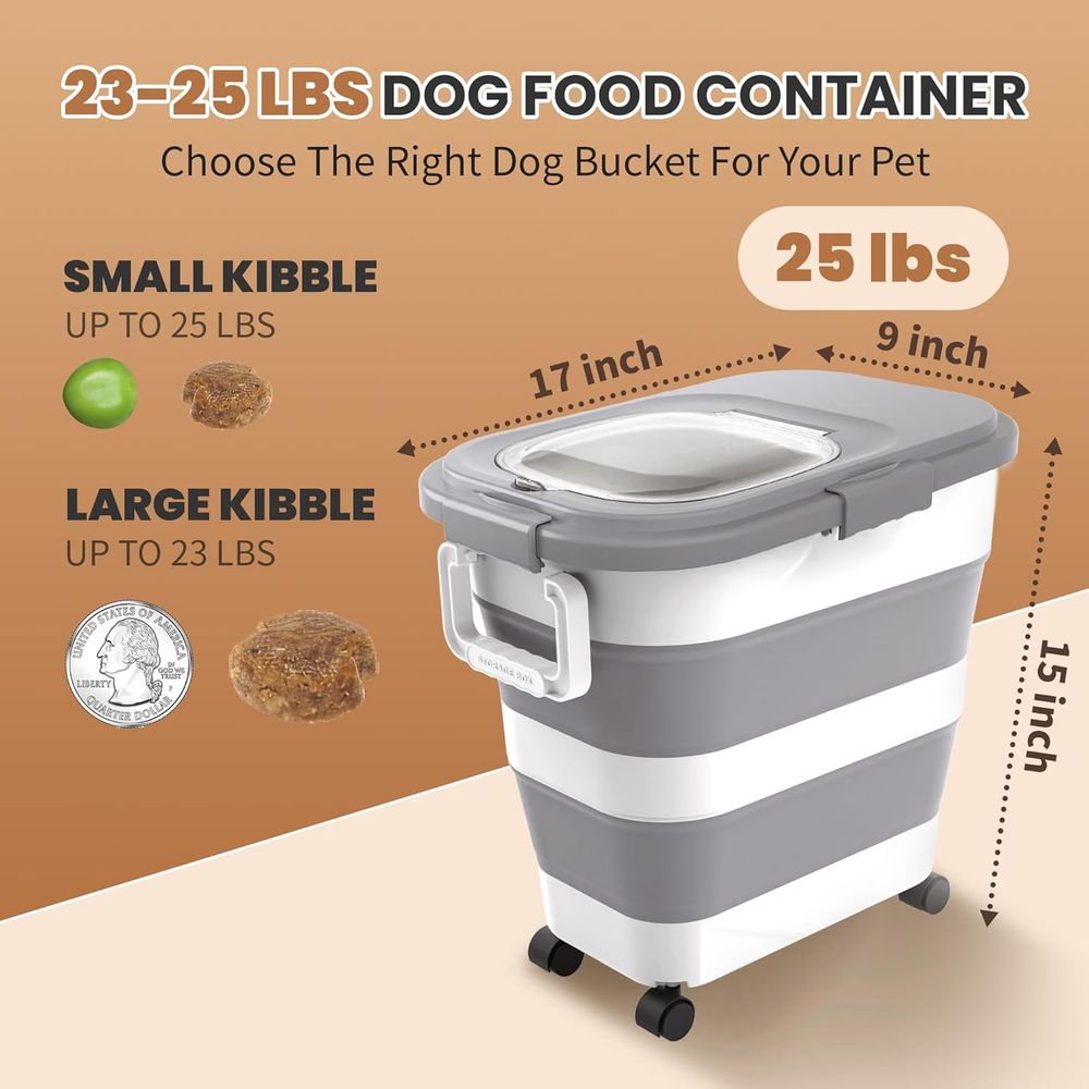 حاوية تخزين طعام الكلاب محكمة  - مراجعة Food Storage With Wheels وسعره