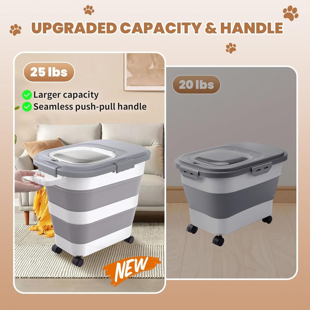 حاوية تخزين طعام الكلاب محكمة  - مراجعة Food Storage With Wheels وسعره