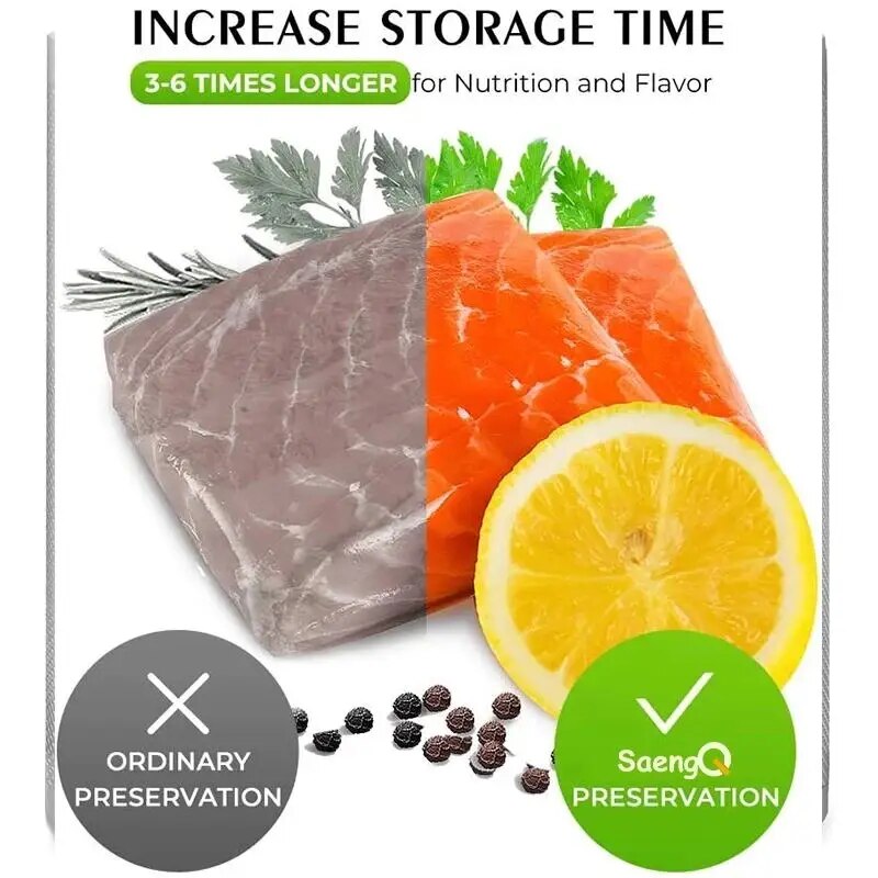 SaengQ أكياس مكنسة للأغذية فرا - مراجعة Food Storage Vacuum Bags وسعره