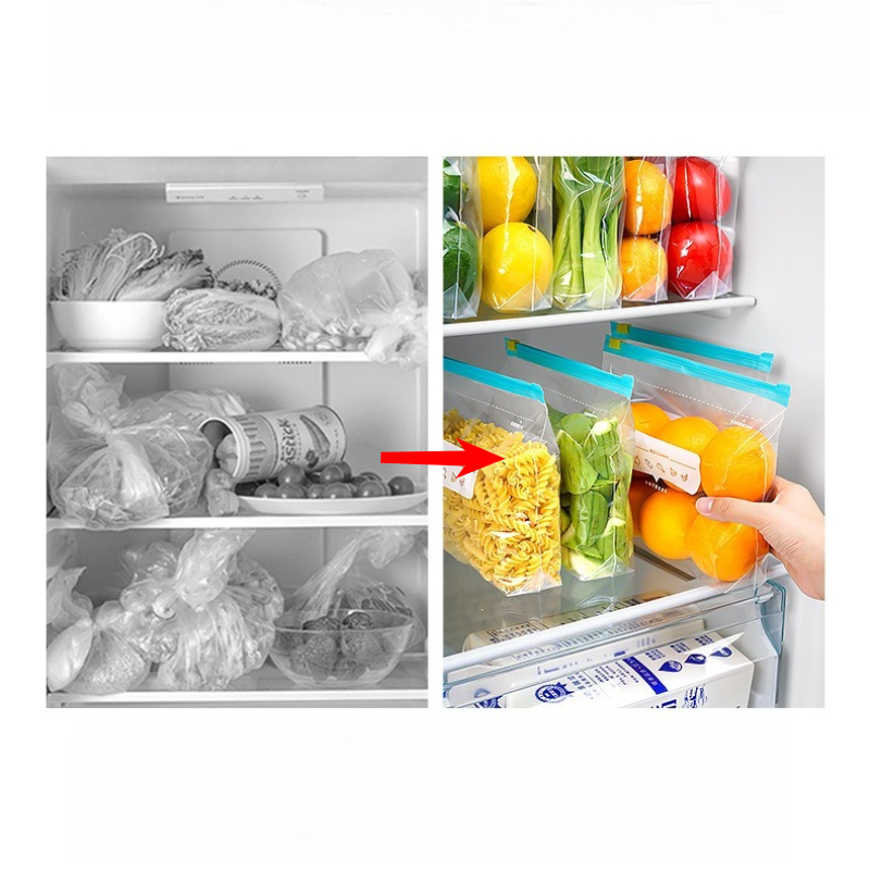 أكياس تخزين الطعام بقفل بسحاب، - مراجعة Food Storage No Plastic وسعره