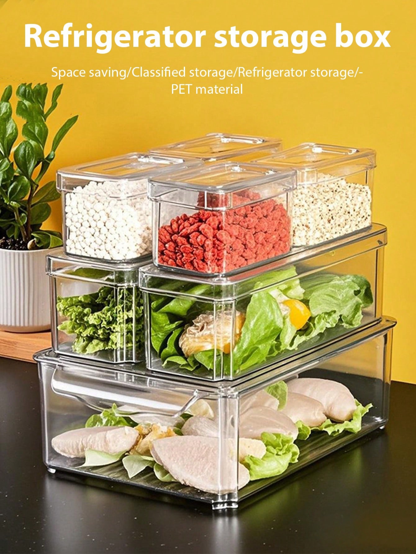 مجموعة من 7 صناديق تنظيم الثلا - مراجعة Stackable Pantry Bin وسعره
