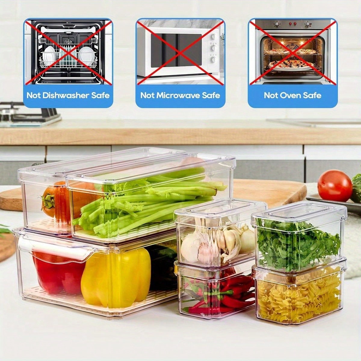 مجموعة من 7 صناديق تنظيم الثلا - مراجعة Stackable Pantry Bin وسعره