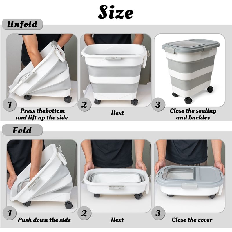 حاوية تخزين طعام A53Q - حاوية  - مراجعة Food Storage With Wheels وسعره