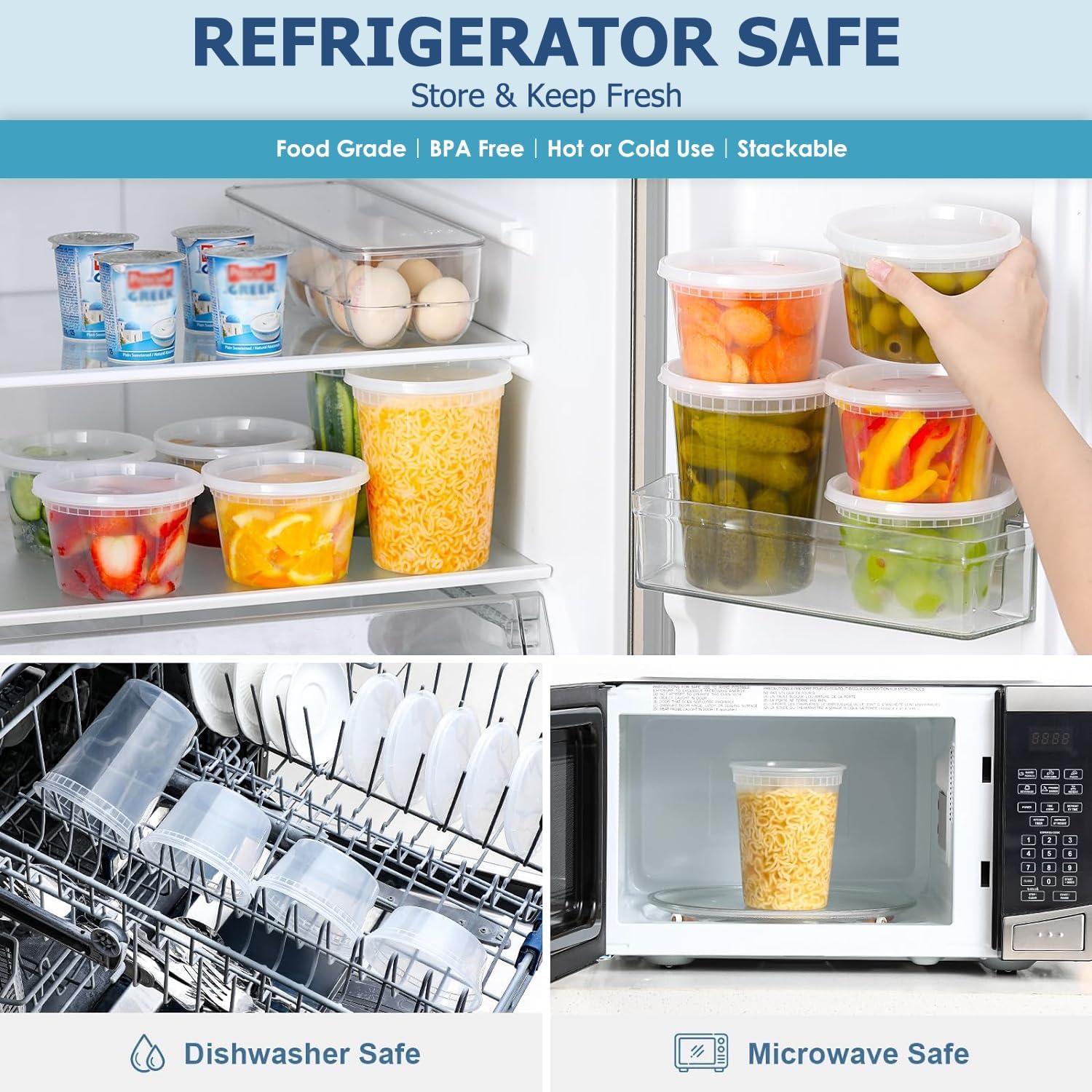24 قطعة من حاويات تخزين الطعام - مراجعة Food Storage Freezer وسعره