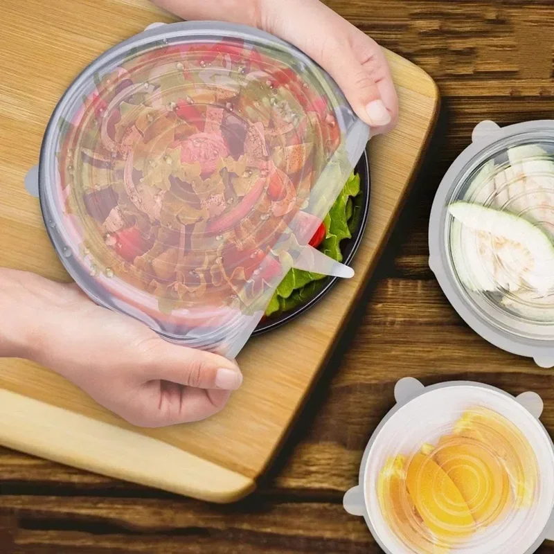 6/12 قطعة غطاء سيليكون مرن قاب - مراجعة Food Storage On Table وسعره