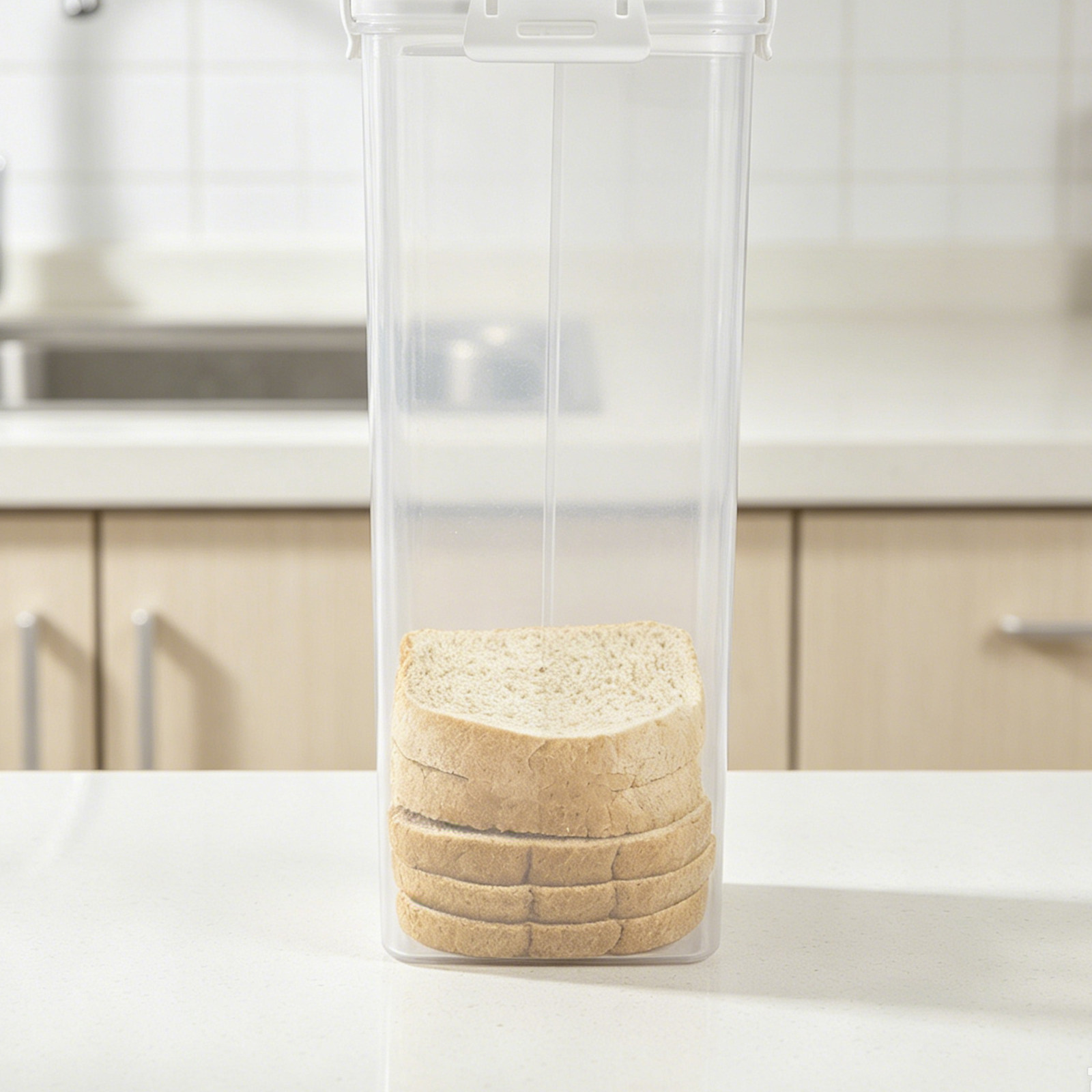 حاوية تخزين الخبز البلاستيكية  - مراجعة Stackable Pantry Bin وسعره