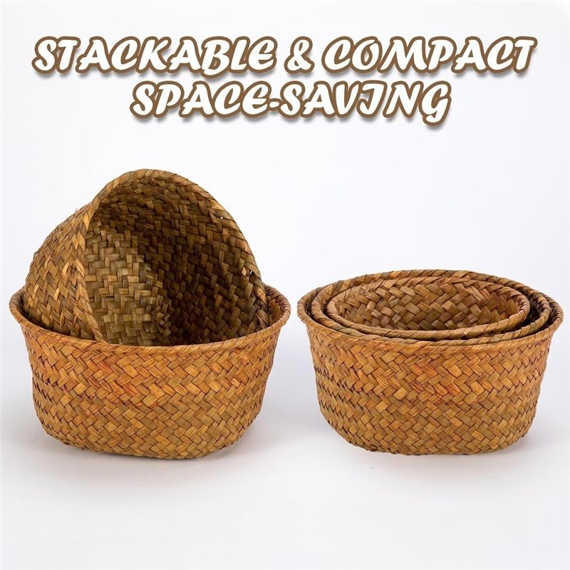 سلال تخزين مستديرة منسوجة من ع - مراجعة Stackable Pantry Bin وسعره