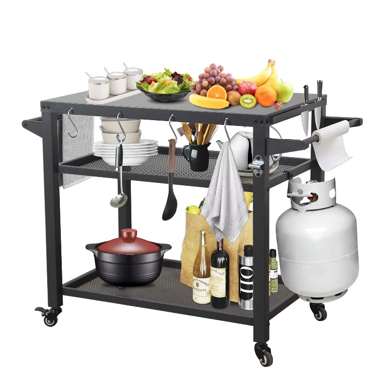 عربة مطبخ خارجية قابلة للإزالة - مراجعة Food Storage With Wheels وسعره