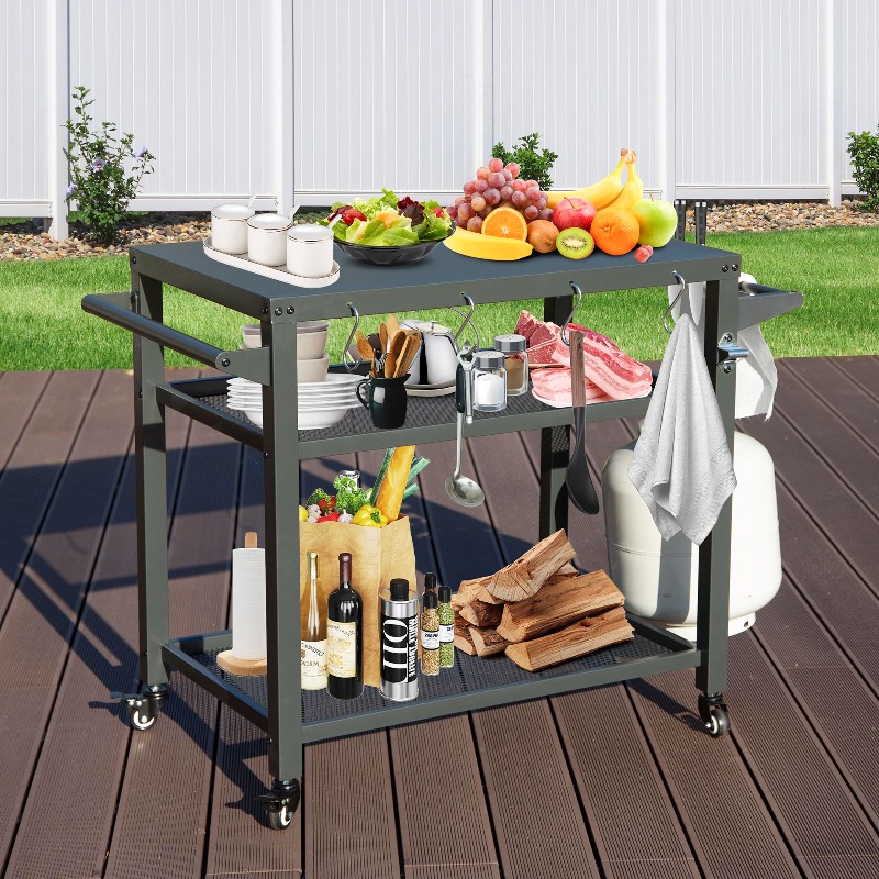 عربة مطبخ خارجية قابلة للإزالة - مراجعة Food Storage With Wheels وسعره