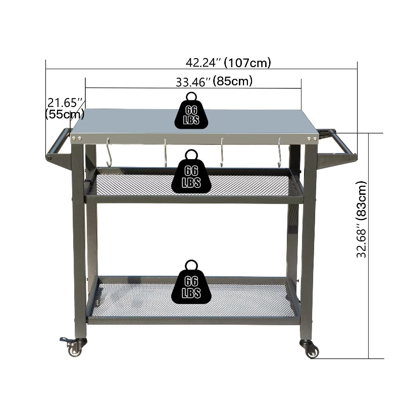 عربة مطبخ خارجية قابلة للإزالة - مراجعة Food Storage With Wheels وسعره