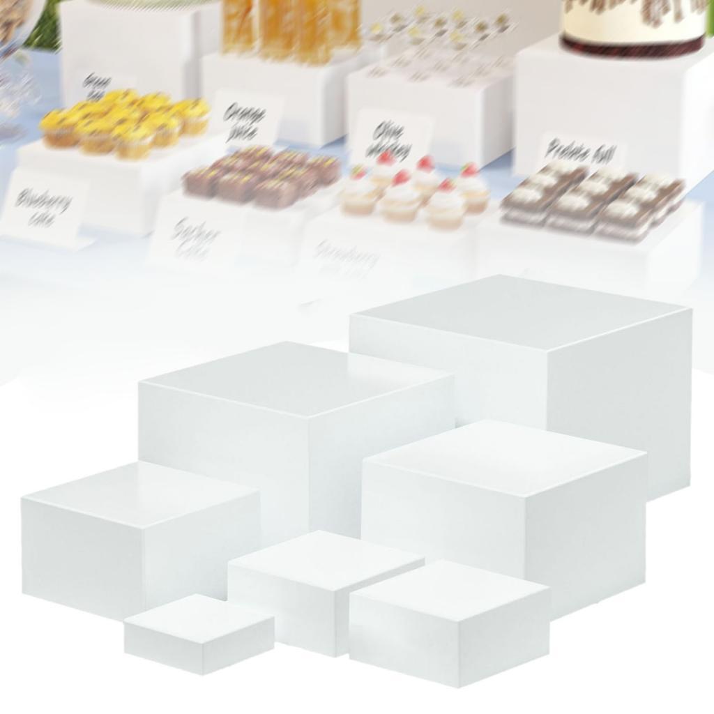 7 قطع الاكريليك مكعب صندوق عرض - مراجعة Food Storage On Table وسعره
