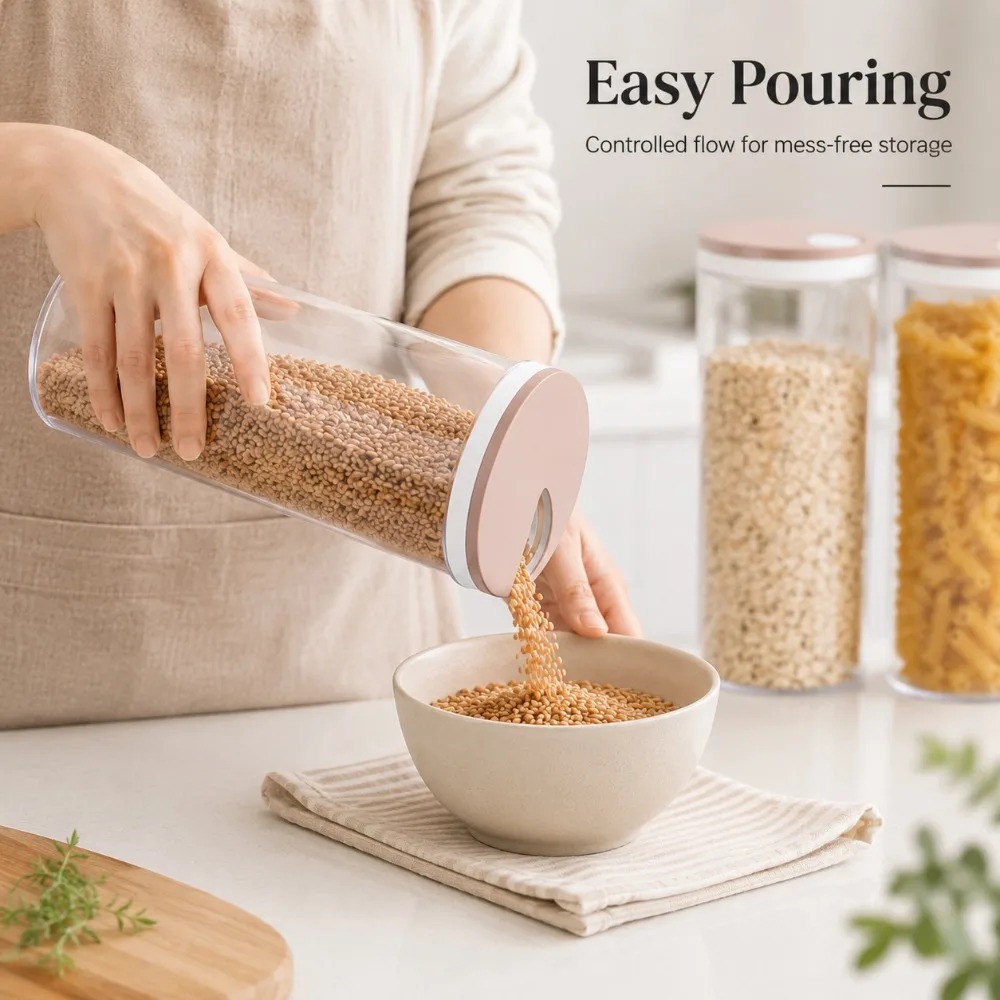 صندوق تخزين المعكرونة محكم الإ - مراجعة Food Storage In Pantry وسعره