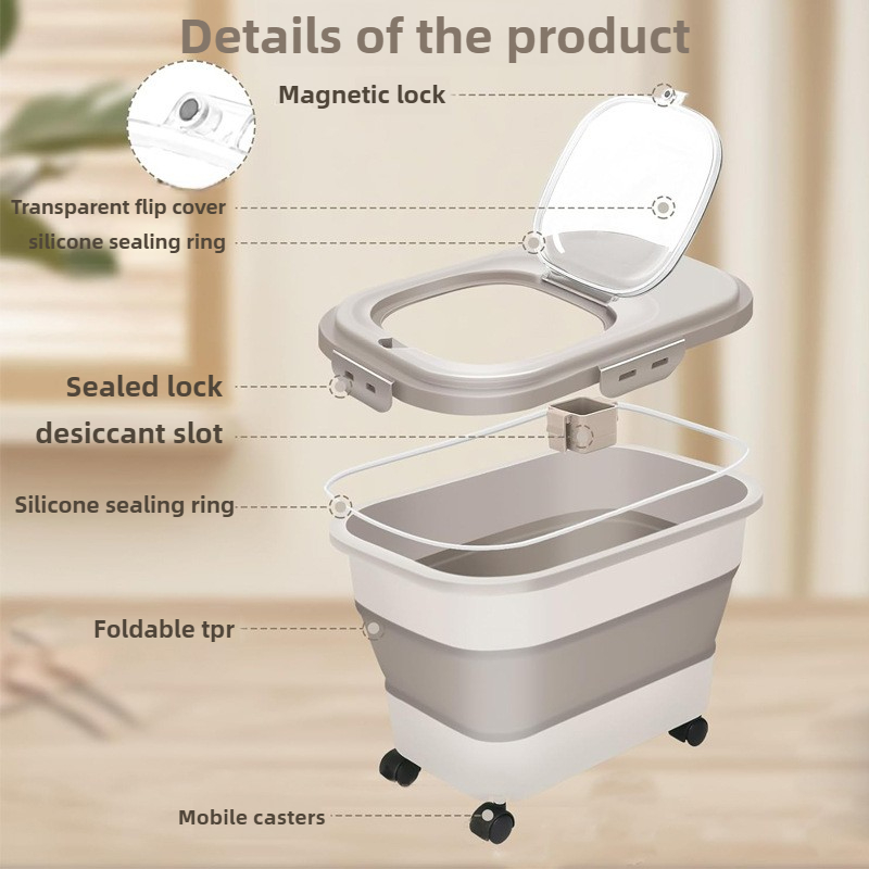 حاوية طعام كبيرة للكلاب قابلة  - مراجعة Food Storage With Wheels وسعره