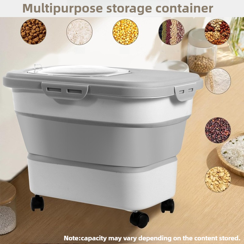 حاوية طعام كبيرة للكلاب قابلة  - مراجعة Food Storage With Wheels وسعره
