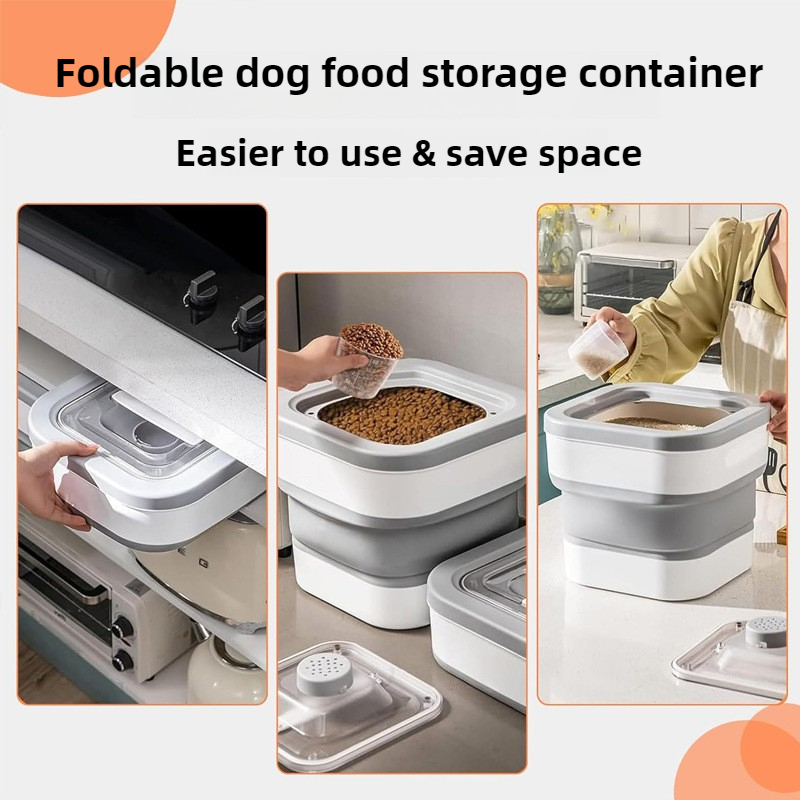 حاوية طعام كبيرة للكلاب قابلة  - مراجعة Food Storage With Wheels وسعره