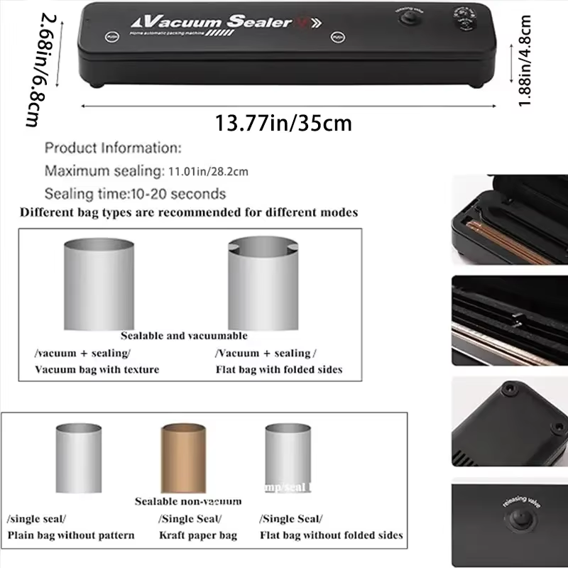 ماكينة تغليف بالتفريغ عالية ال - مراجعة Food Storage Vacuum Sealer Machine وسعره