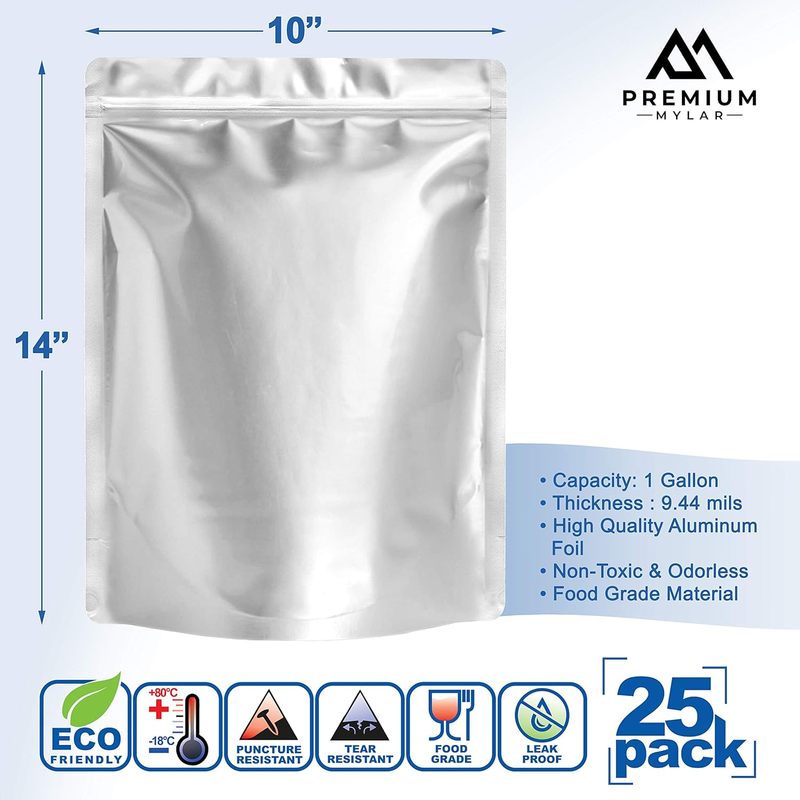 25 كيس مايلار - أكياس مايلار ق - مراجعة Food Storage Vacuum Bags وسعره