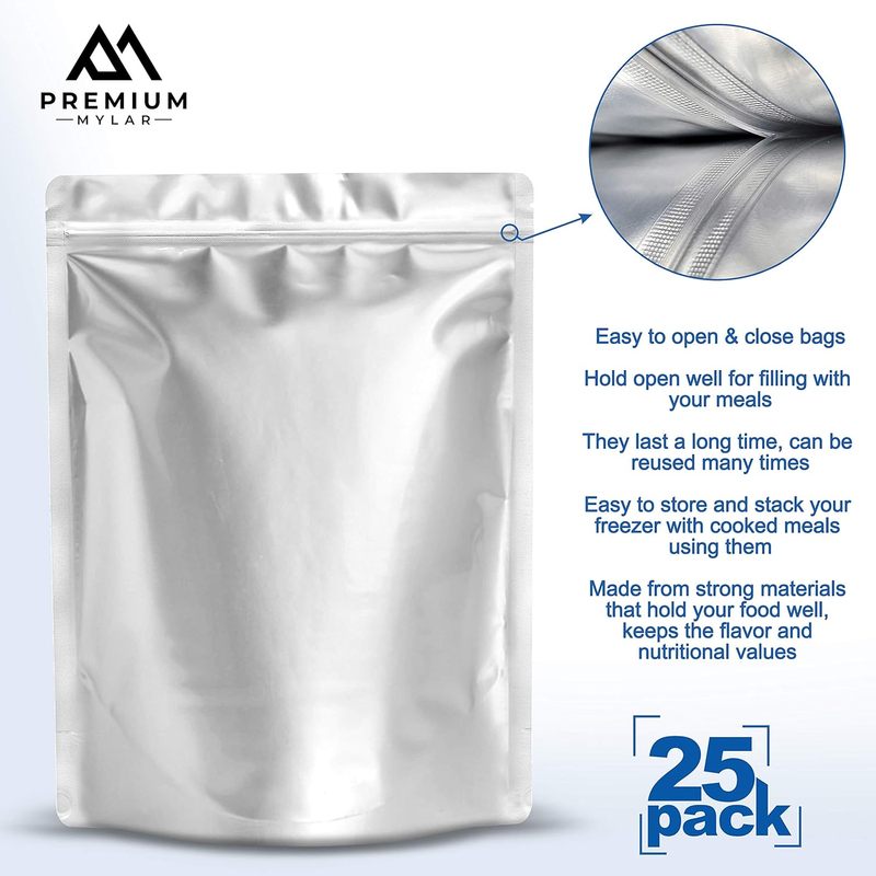 25 كيس مايلار - أكياس مايلار ق - مراجعة Food Storage Vacuum Bags وسعره