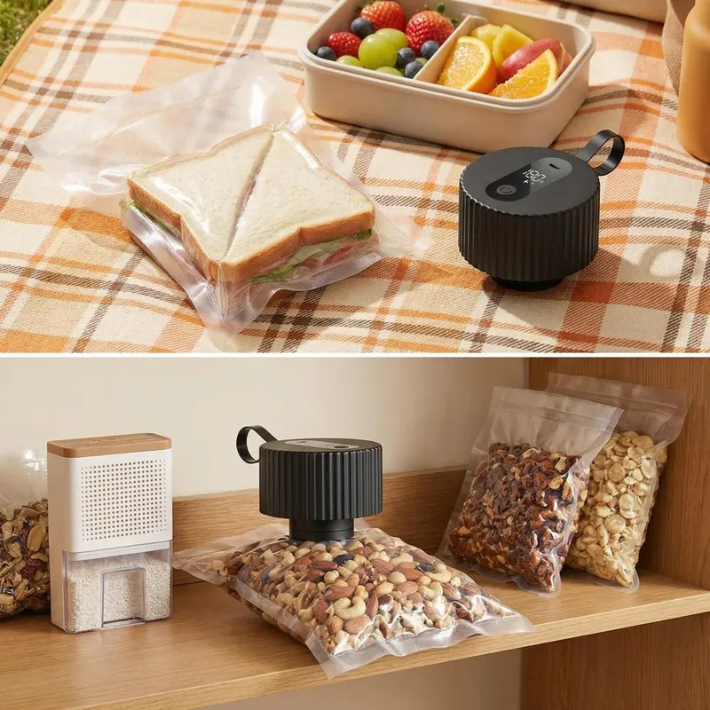 جهاز تفريغ الهواء الكهربائي لب - مراجعة Food Storage Vacuum Sealer Machine وسعره